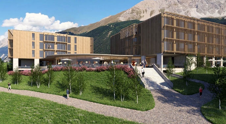 So soll das Mövenpick Hotel im schweizerischen Savognin aussehen
